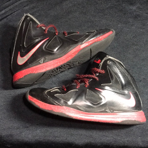 Nike Lebron X Kids sz 1 Y Bred Playground Beaters - Picture 7 of 7